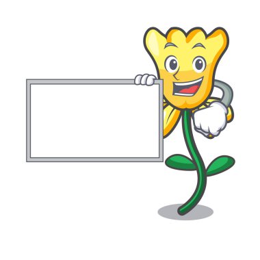 Yönetim Kurulu nergis çiçek karakter karikatür vektör çizim ile