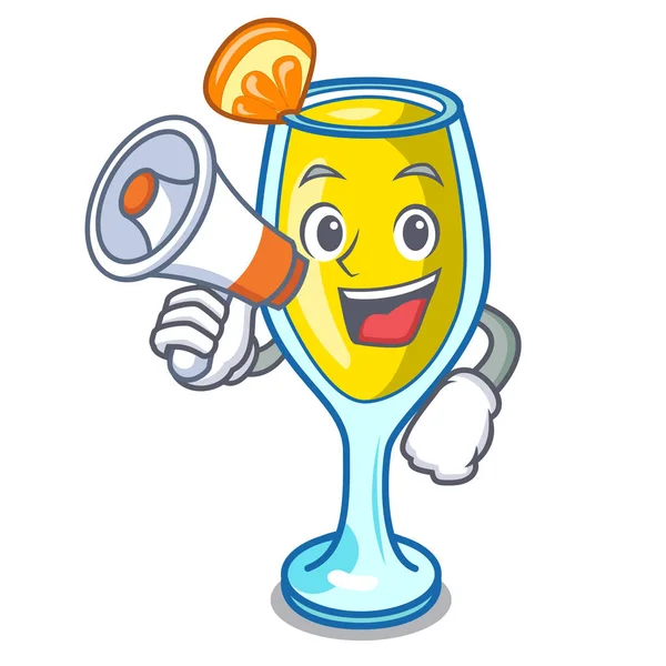 Megafon Mimoza karakter karikatür tarzı ile