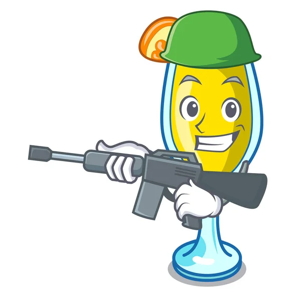 Exército mimosa personagem estilo cartoon —  Vetores de Stock