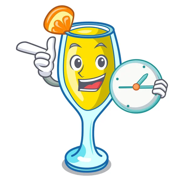 Saat Mimoza karakter karikatür tarzı ile