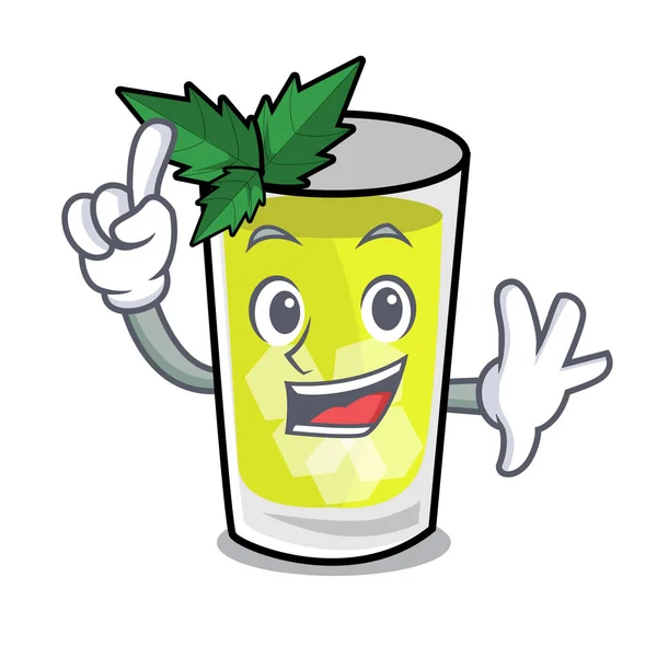 Mascotte de doigt menthe julep dessin animé — Image vectorielle