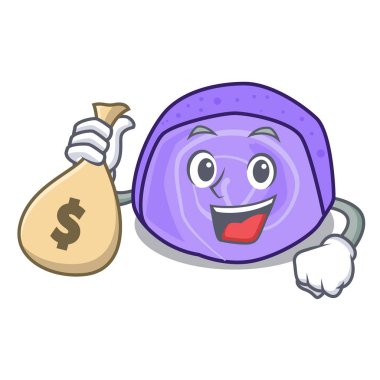 Para çantası blueberry ile rulo pasta karakter karikatür