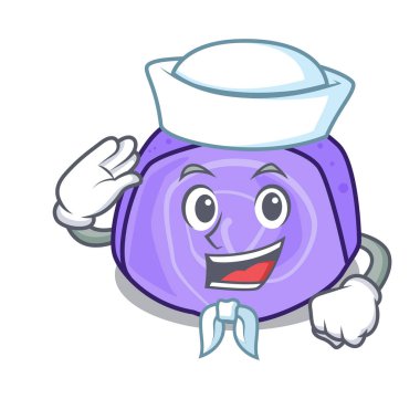 Denizci böğürtlenli rulo pasta karakter karikatür