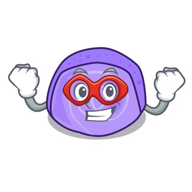 Süper kahraman böğürtlenli rulo pasta karakter karikatür