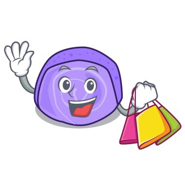 Böğürtlenli rulo pasta karakter karikatür alışveriş