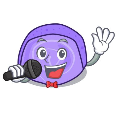 Şarkı böğürtlenli rulo pasta maskot çizgi film