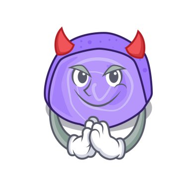 Şeytan böğürtlenli rulo pasta maskot çizgi film