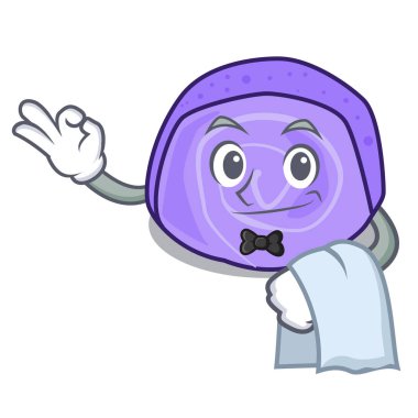 Garson böğürtlenli rulo pasta maskot çizgi film