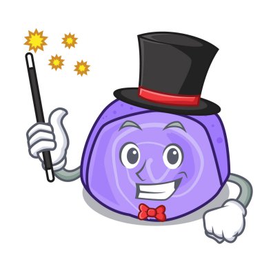 Sihirbaz böğürtlenli rulo pasta maskot çizgi film