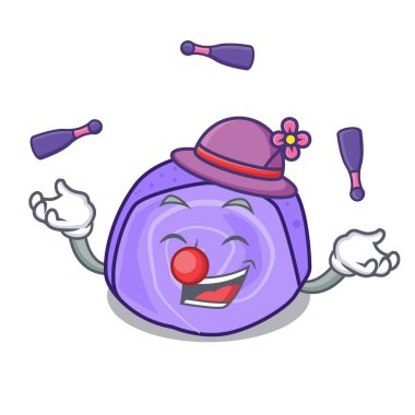 Hokkabazlık böğürtlenli rulo pasta maskot çizgi film