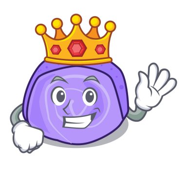 Kral böğürtlenli rulo pasta maskot çizgi film