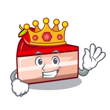 Kral çilekli pasta maskot çizgi film