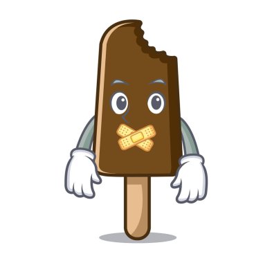 Sessiz çikolatalı dondurma maskot çizgi film