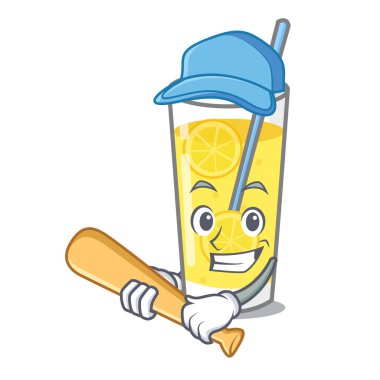 Oyun beysbol limonata karakter karikatür tarzı