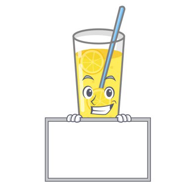 Yönetim Kurulu limonata karakter karikatür tarzı ile sırıtarak