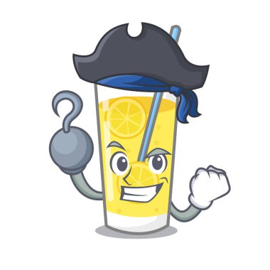 Korsan limonata karakter karikatür tarzı