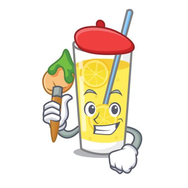 Sanatçı limonata karakter karikatür tarzı