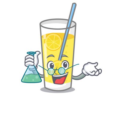 Profesör limonata karakter karikatür tarzı