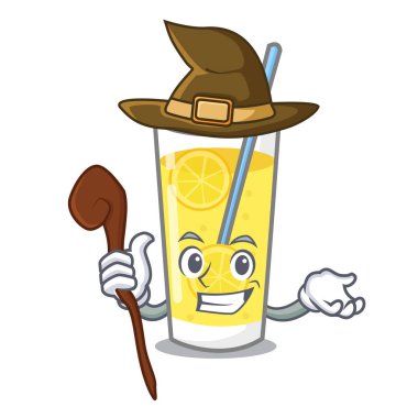 Cadı limonata maskot karikatür tarzı