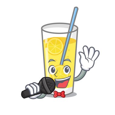 Şarkı limonata maskot karikatür tarzı