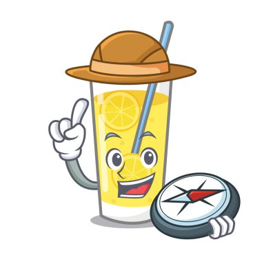 Explorer limonata maskot karikatür tarzı