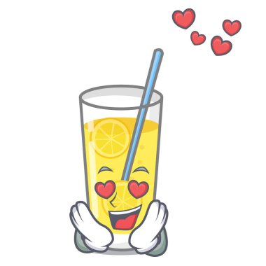 Aşk limonata maskot çizgi film tarzı