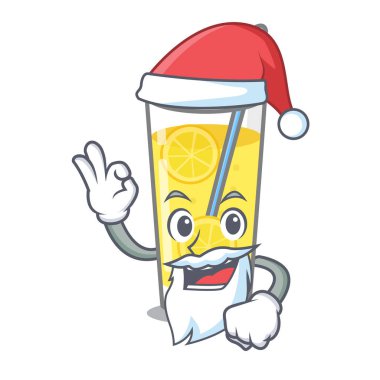 Noel Baba limonata maskot karikatür tarzı