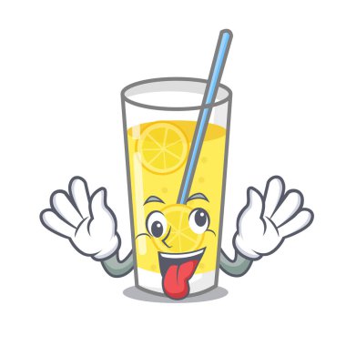 Deli limonata maskot karikatür tarzı