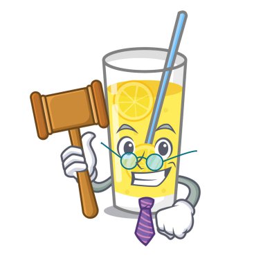 Yargıç limonata maskot karikatür tarzı