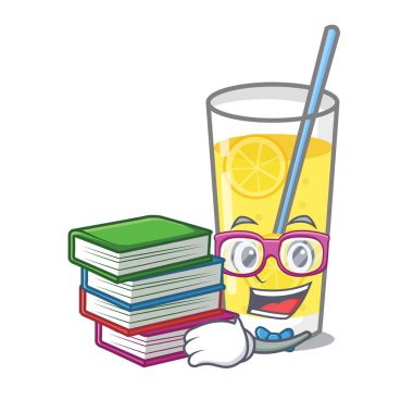 Öğrenci kitap limonata maskot karikatür tarzı ile