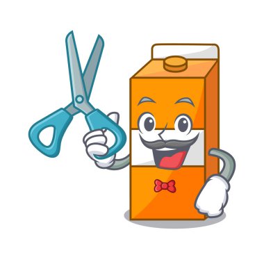 Kuaför paket meyve suyu karakter karikatür