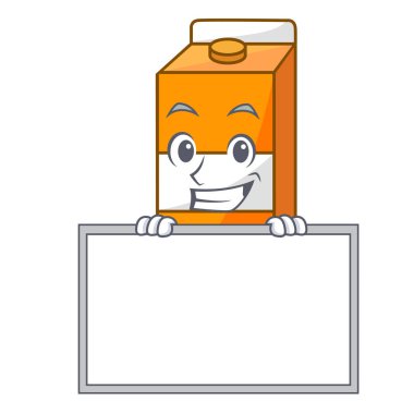 Kurulu paketi suyu karakter karikatür ile sırıtarak