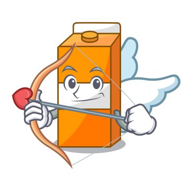 Aşk tanrısı paket meyve suyu karakter karikatür