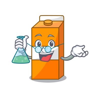 Profesör paket meyve suyu karakter karikatür