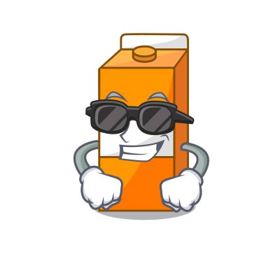 Süper cool paket meyve suyu karakter karikatür