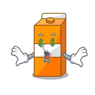 Para göz paket meyve suyu maskot çizgi film