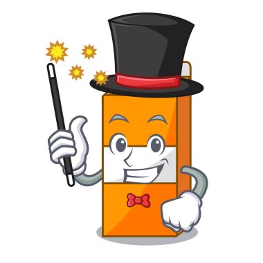 Sihirbaz paket meyve suyu maskot çizgi film