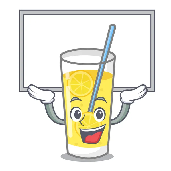 Дошка символу лимонаду мультфільм стиль — стоковий вектор