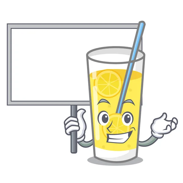 Yönetim Kurulu limonata karakter karikatür tarzı getirmek — Stok Vektör