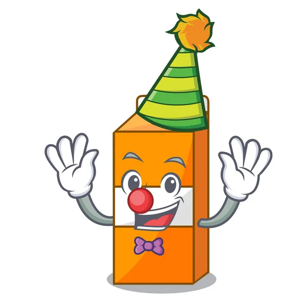 Clown pakket SAP mascotte cartoon — Stockvector
