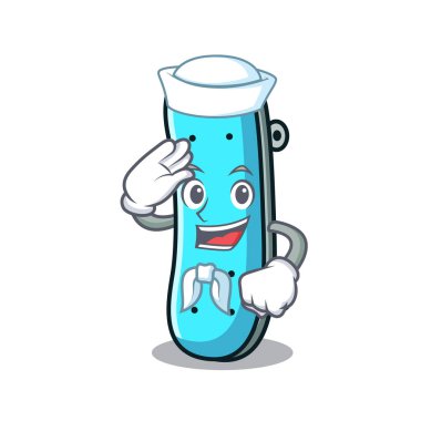 Denizci kaykay karakter karikatür tarzı