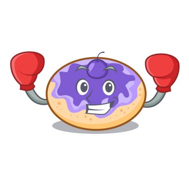 Boks çörek yabanmersinli karakter karikatür