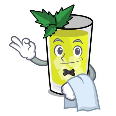 Garson sakinleşmek maskot karikatür vektör halat