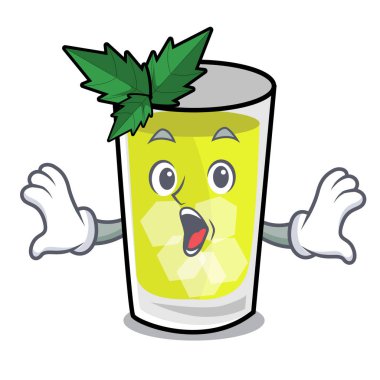 Sürpriz sakinleşmek maskot karikatür vektör halat