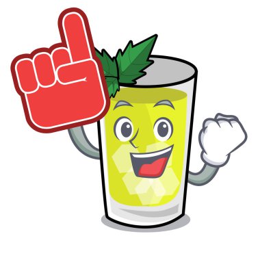 Köpük parmak sakinleşmek maskot karikatür vektör halat