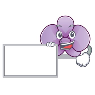 Yönetim Kurulu orkide çiçek karakter karikatür vektör çizim ile