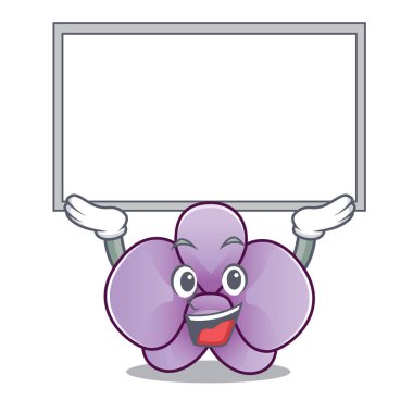 Yönetim Kurulu orkide çiçek karakter karikatür vektör çizim kadar