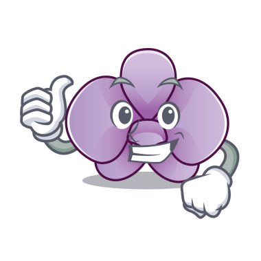 Orkide çiçek karakter karikatür vektör çizim yaşasın