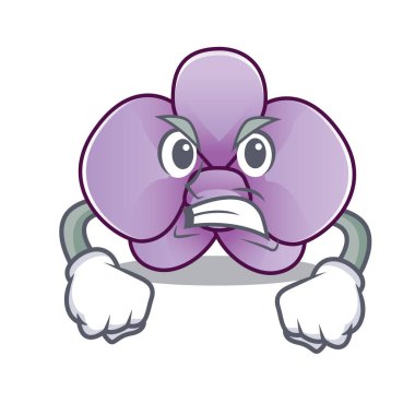 Kızgın orkide çiçek maskot karikatür vektör çizim