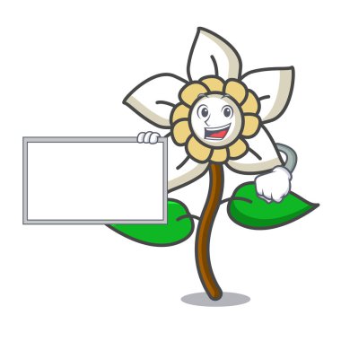 Yönetim Kurulu Yasemin çiçeği karakter karikatür vektör çizim ile